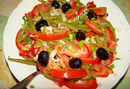 salade à la tomade et pigment